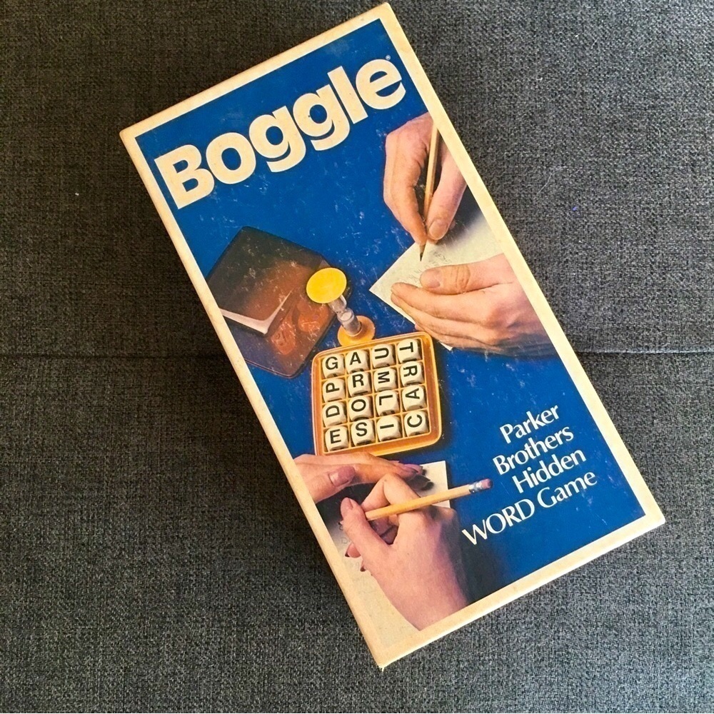 Parker Brothers Boggle Hidden Word Game, Vintage Box Set